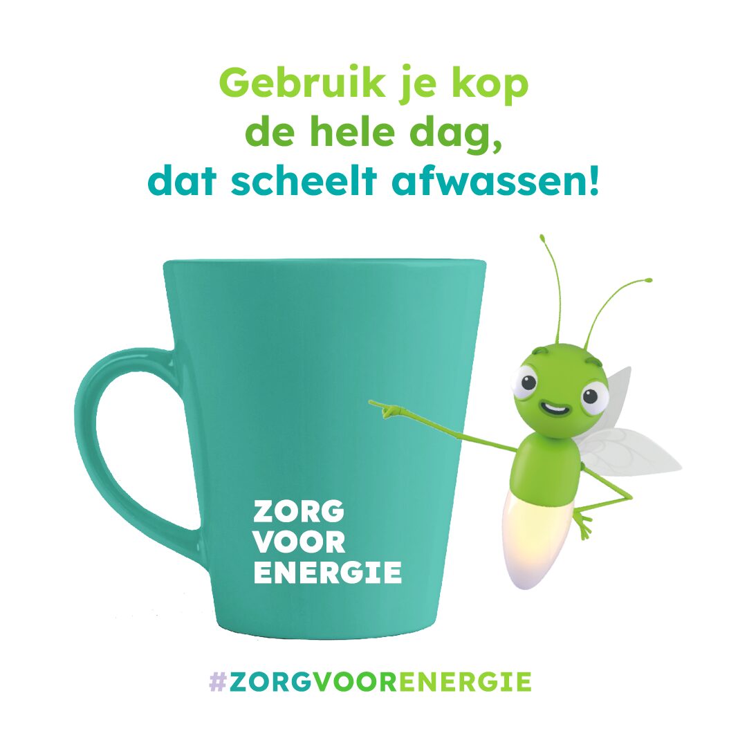 Zorg voor Energie bespaartip Koffiekop hergebruiken