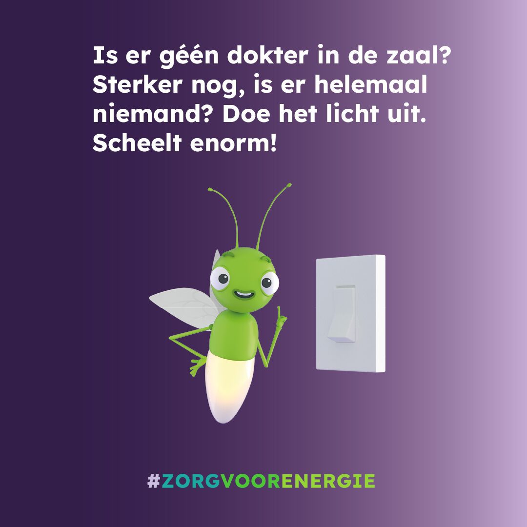 Zorg voor Energie bespaartip Licht uit