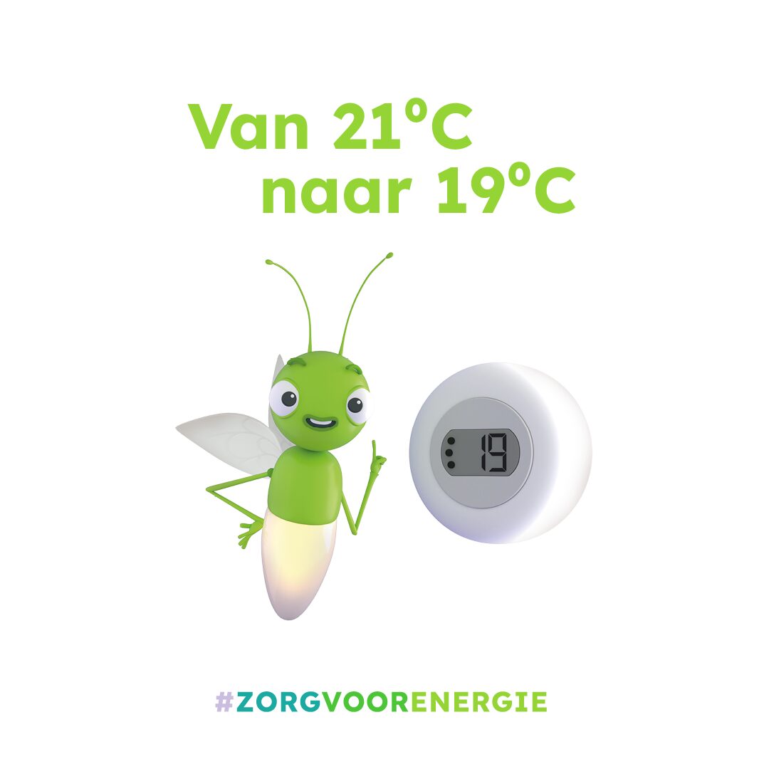 Zorg voor Energie bespaartip Thermostaat lager